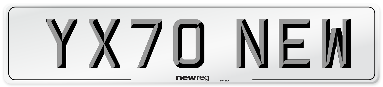 YX70 NEW Number Plate from New Reg